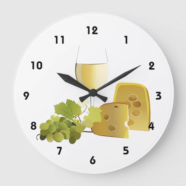Wine & Cheese Wall Clock (Front)