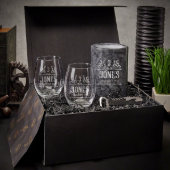 Wine Chiller Box Set With Stemless Glasses (Full Set in Box)