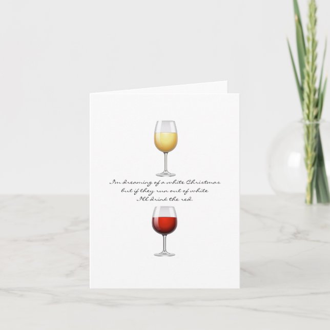 Wine Christmas Greeting Card (Front)