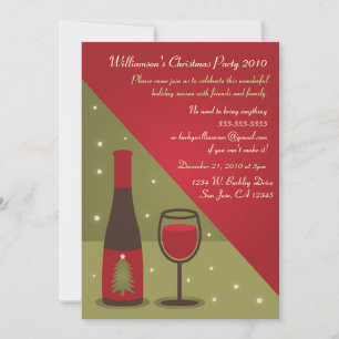 Wine Christmas Party Invitation