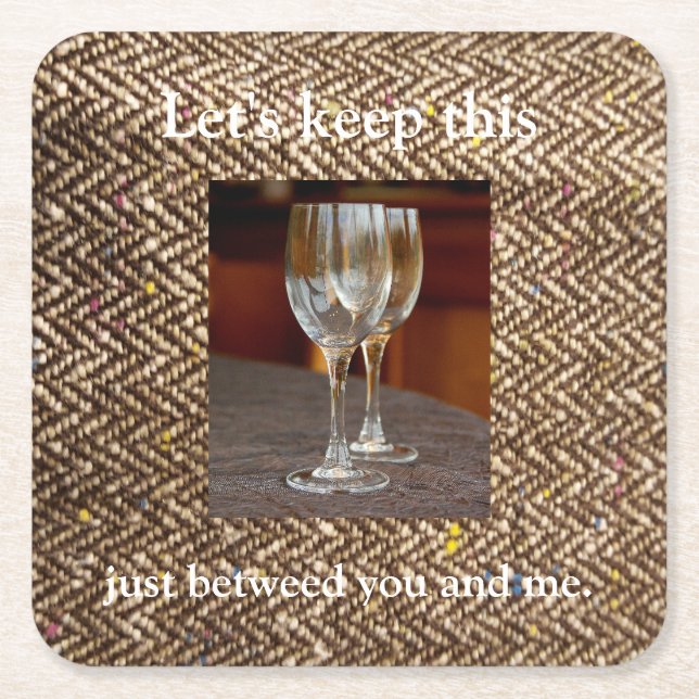 Wine coasters tweed couple (Front)
