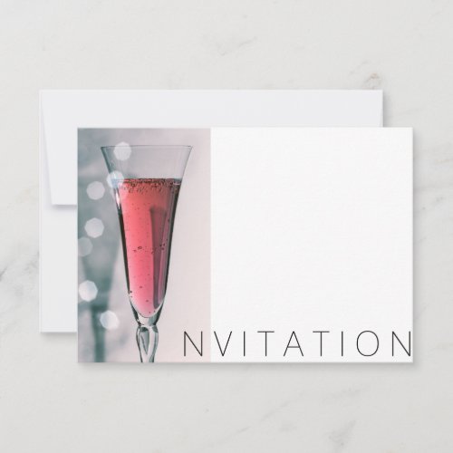 Wine Cocktail Party Invitation Vip Minimalism