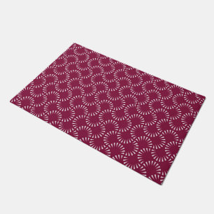 Wine Colored Deco Patterned  Doormat