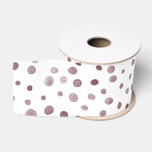 Wine Confetti Watercolor Dots Ribbon