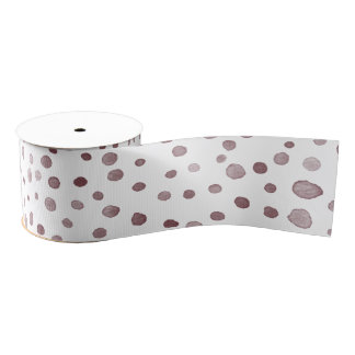 Wine Confetti Watercolor Dots Ribbon
