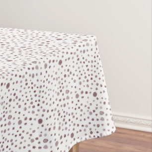 Wine Confetti Watercolor Dots Table Cloth