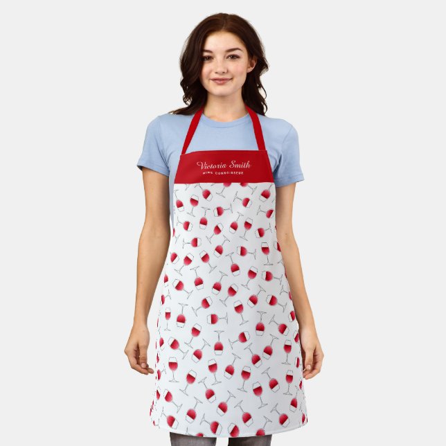 Wine Connoisseur All-Over Print Apron (Worn)