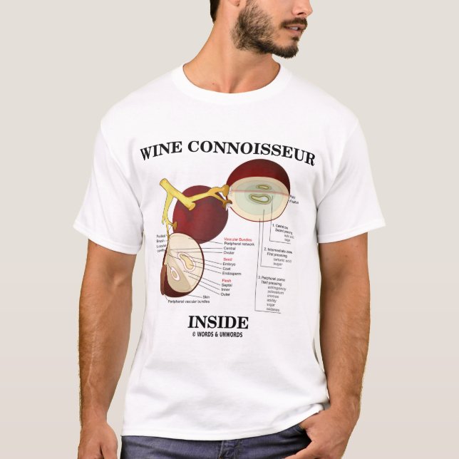 Wine Connoisseur Inside (Wine Grape Berry) T-Shirt (Front)