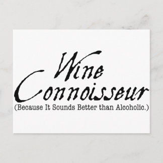 wine connoisseur postcard