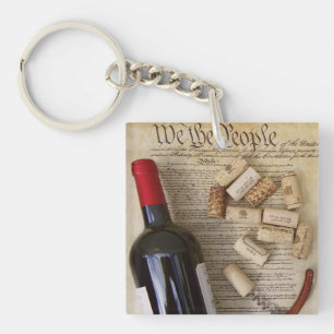 Wine & Constitution Double-Sided Keychain! Keychain