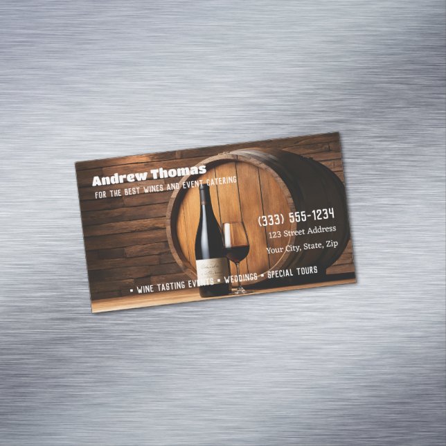 Wine Consultant Liquor Store Business Card Magnet (In Situ)
