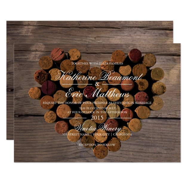 Wine Cork #2 Rustic Wedding Invitation