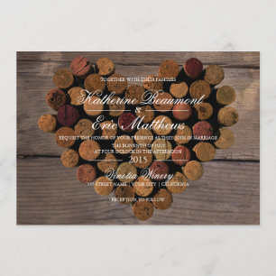 Wine Cork #2 Rustic Wedding Invitation