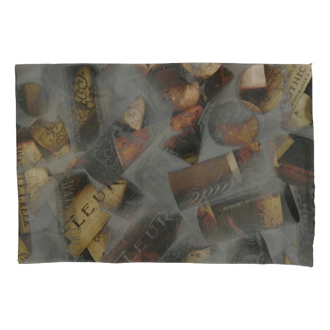 Wine Cork Dry Ice Haze Pillow Case (Front-Left)