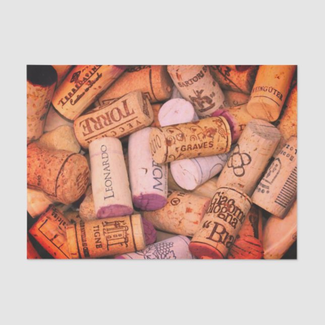 Wine Cork Gift Tissue Paper (Front)