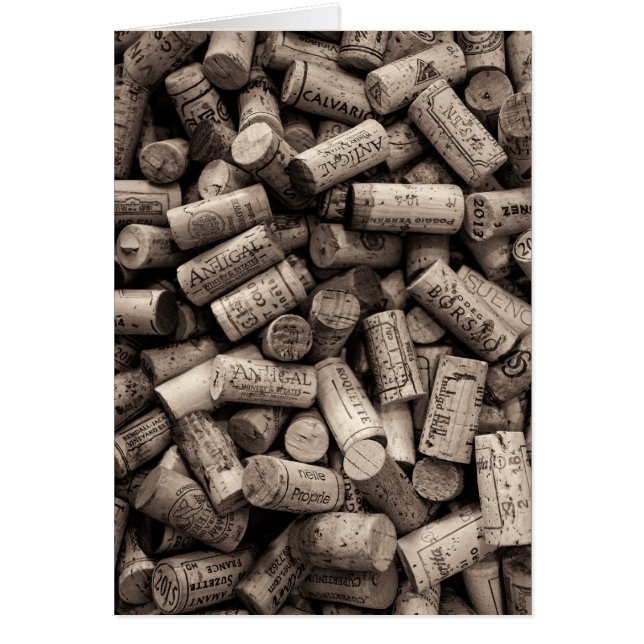 Wine Cork Humor Greeting Card (Front)