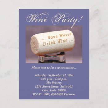 Wine Cork Invitations by CarriesCamera at Zazzle