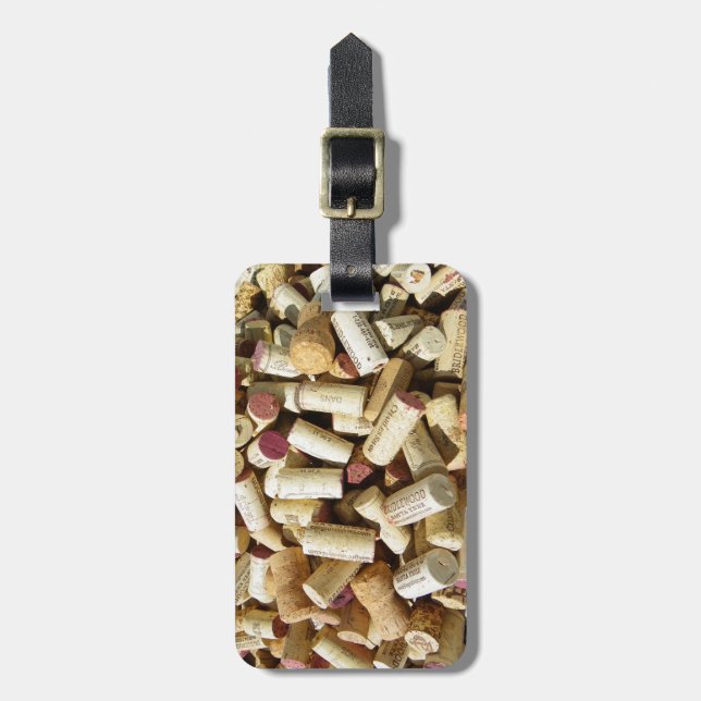 Wine Cork Luggage Tag! Tag (Front Vertical)