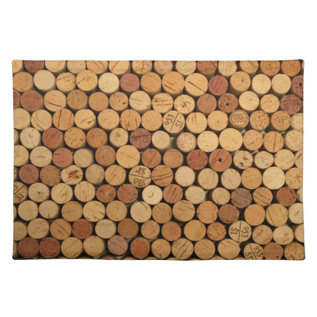 Wine Cork Pattern Cloth Placemat (Front)