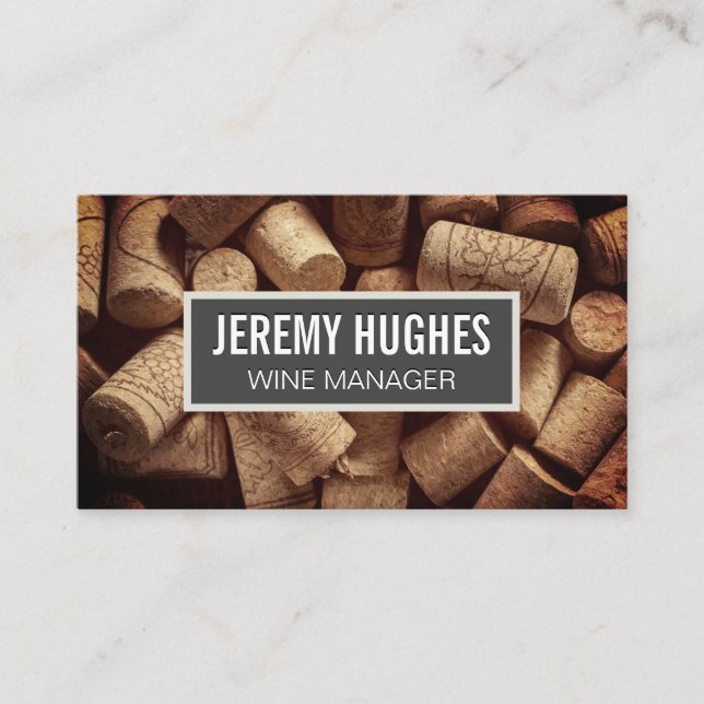 Wine Cork Piles | Winery Business Card (Front)