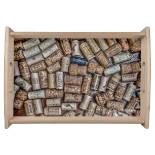 Wine cork serving tray