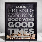 Wine Cork Shadow Box With Engraved Quote (Front)