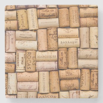 Wine Cork Stone Coaster by ShopwithSara at Zazzle