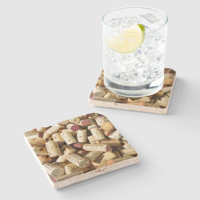 Wine Cork Stone Coaster! Coaster (Side)