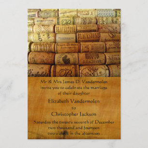 Wine Cork Wedding Invitation