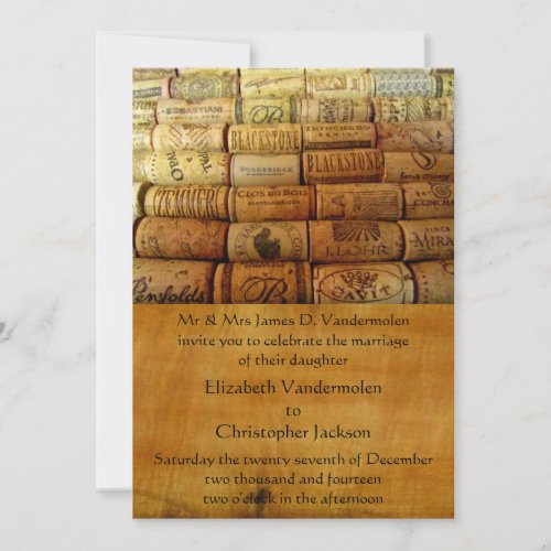 Wine Cork Wedding Invitation