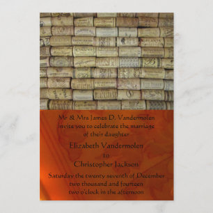 Wine Cork Wedding Invitation