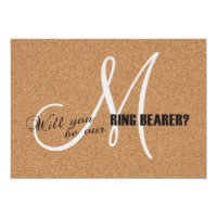 Wine Cork Wedding Will You Be My Ring Bearer Card