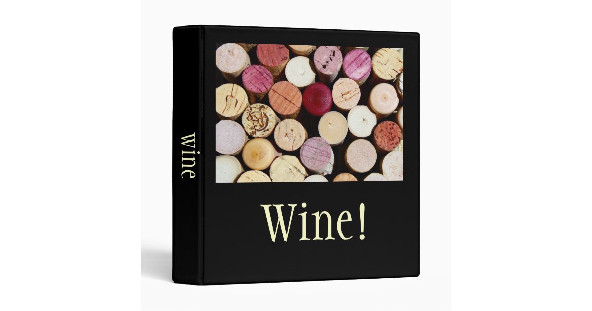wine corks binder Zazzle