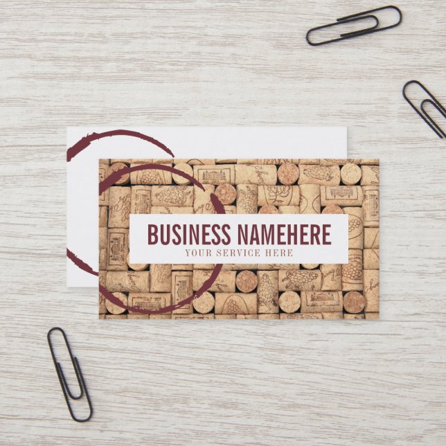 Wine Corks Business Card (Front/Back In Situ)
