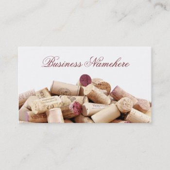 Wine Corks Business Cards by CarriesCamera at Zazzle