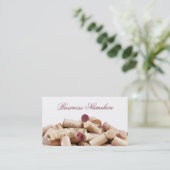 Wine Corks Business Cards (Standing Front)