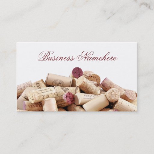 Customizable Wine Corks Business Cards