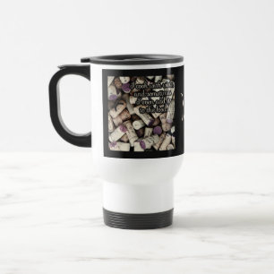 Wine Corks Custom Monogram Quote mugs