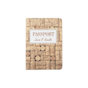 Wine Corks Custom Passport Holder