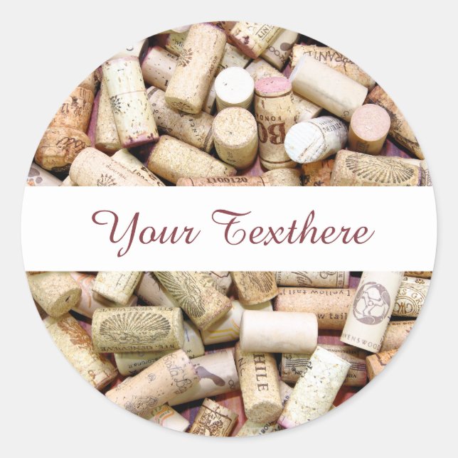 Wine Corks Custom Stickers (Front)