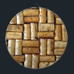 Wine Corks Dart Board<br><div class="desc">An all over pattern of wine corks. Add your own text message!</div>