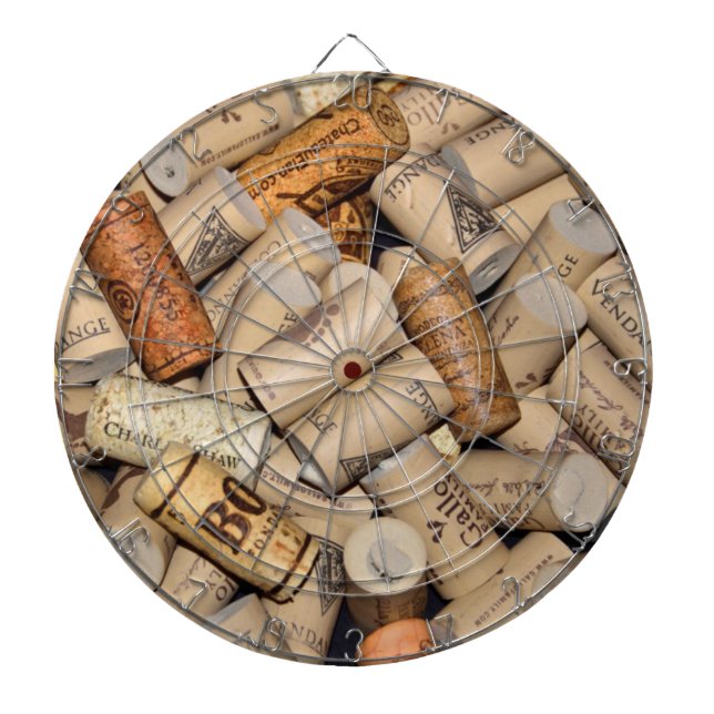 Wine Corks Dartboard With Darts (Front)