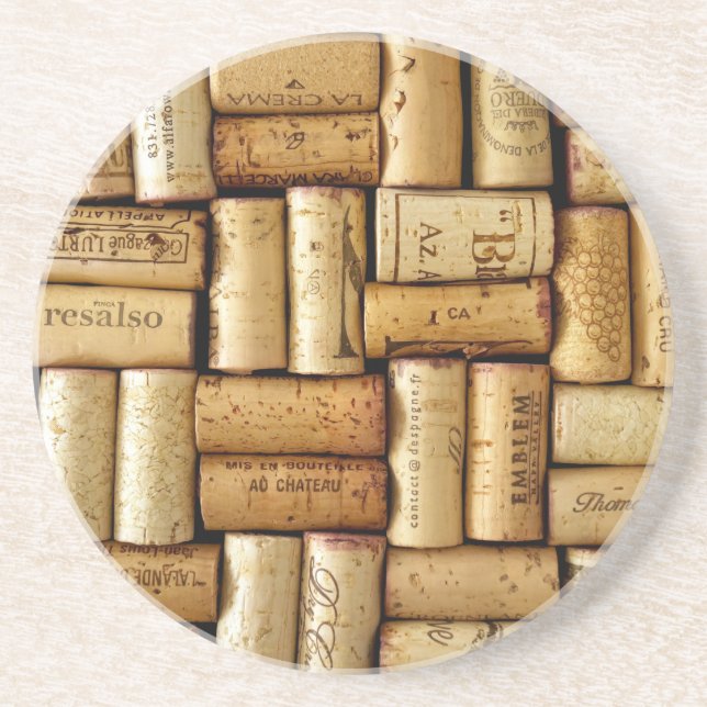Wine Corks Drink Coaster (Front)