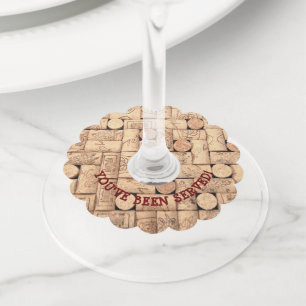 Wine Corks Glass Tag