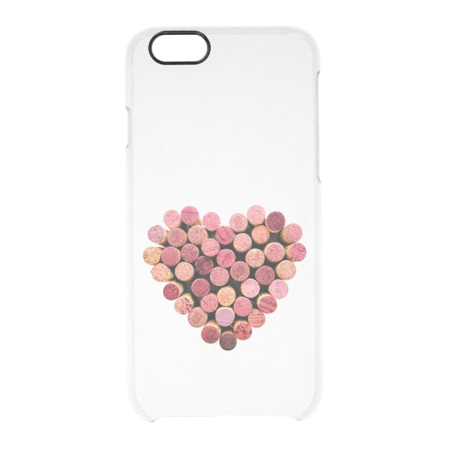 Wine Corks Heart iPhone 6 Clear Case (Back)