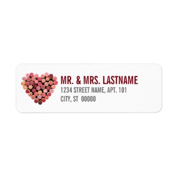 Wine Corks Heart Label by CarriesCamera at Zazzle