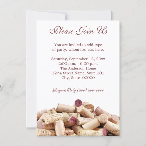 Wine Corks Invitations