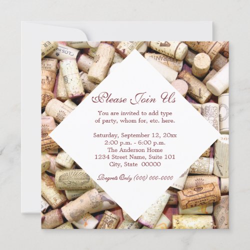 Wine Corks Invitations