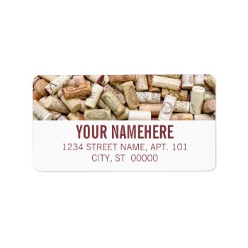 Wine Corks Label by CarriesCamera at Zazzle