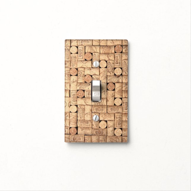 Wine Corks Light Switch Cover (In Situ)